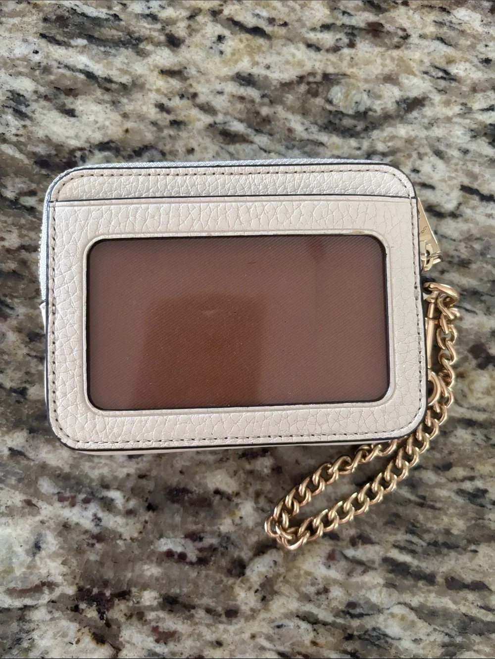 Coach pebbled leather zip card case